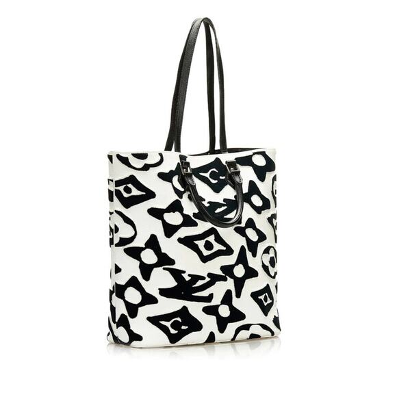 Louis Vuitton Cabas Limited Edition Urs Fischer Tufted Monogram Canvas Tote Bag - Picture 2 of 10